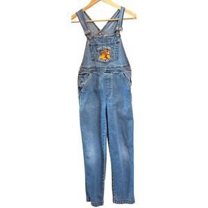 Vintage Disney Pooh Denim Overalls Tigger Winnie Pooh Blue Medium RN58832